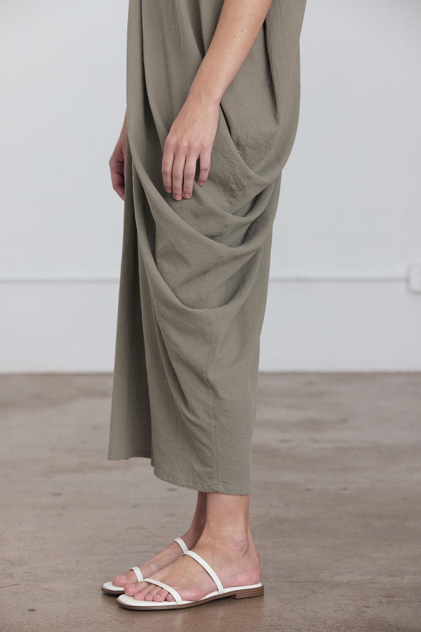 GREEK COLUMN DRESS / CEMENT