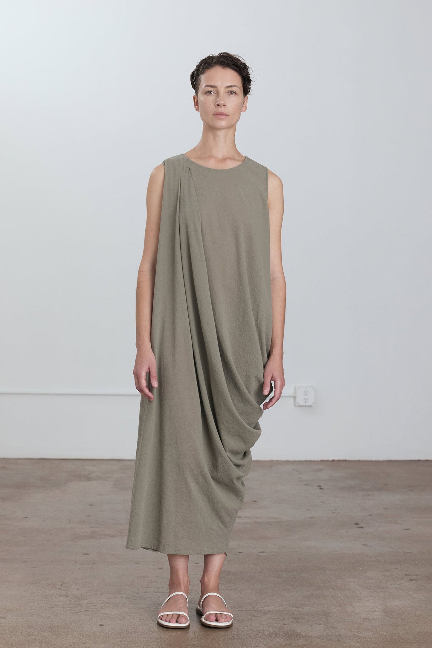 GREEK COLUMN DRESS / CEMENT