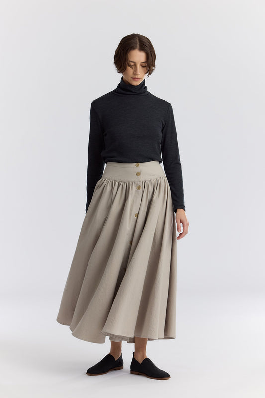 CIRCULAR SKIRT / CEMENT