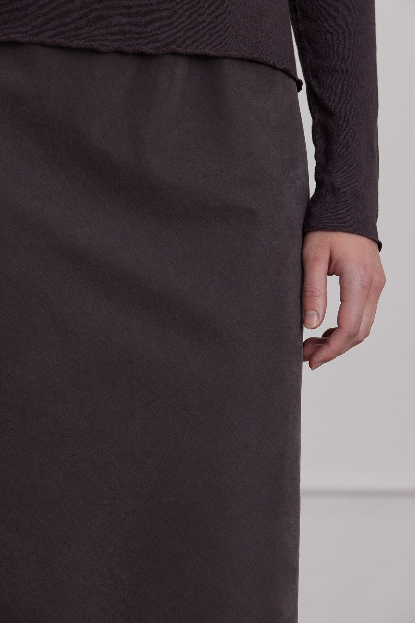 MAO COLLAR SHIRTS / DK. PLUM