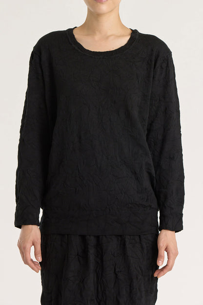 CRINKLED SUMMER KNIT / BLACK