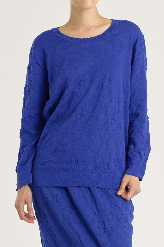CRINKLED SUMMER KNIT / BLUE