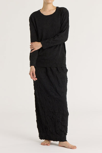 CRINKLED SUMMER KNIT / BLACK