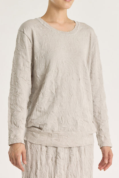 CRINKLED SUMMER KNIT / PLATINUM