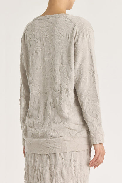 CRINKLED SUMMER KNIT / PLATINUM
