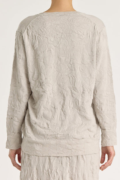 CRINKLED SUMMER KNIT / PLATINUM