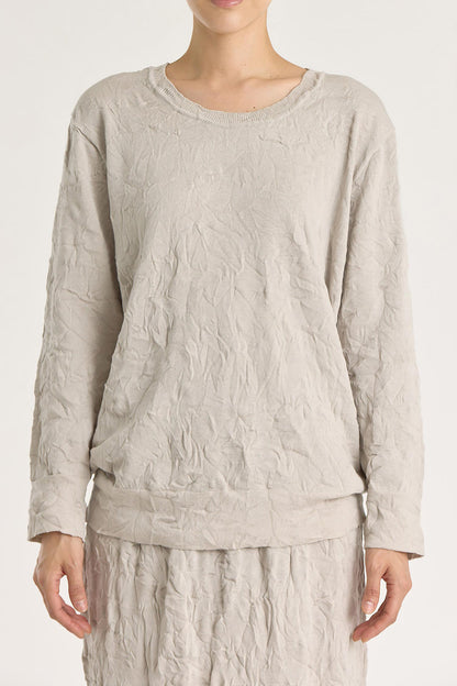 CRINKLED SUMMER KNIT / PLATINUM