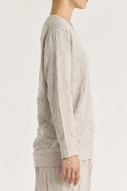CRINKLED SUMMER KNIT / PLATINUM