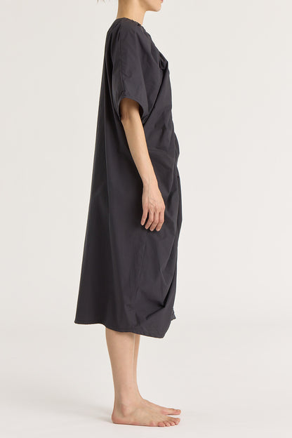 RUCHED DRESS / BLACK / C-RD02