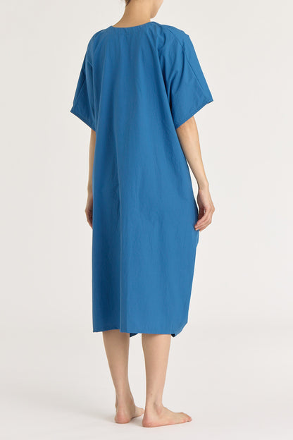 RUCHED DRESS / BLUE