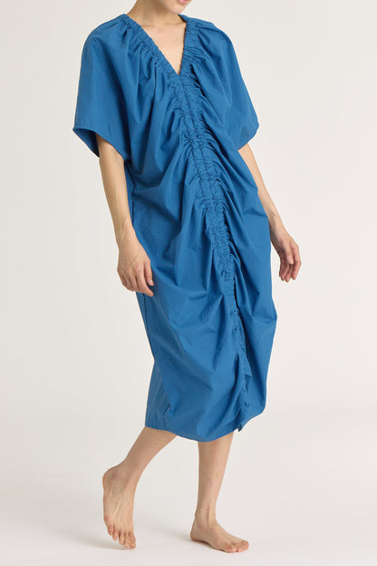 RUCHED DRESS / BLUE