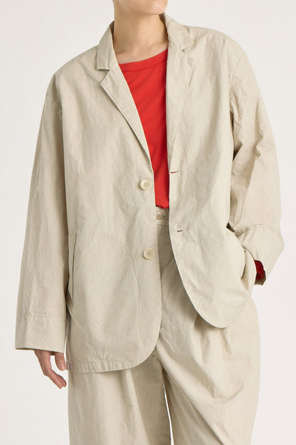 CRINKLED BLAZER / STONE