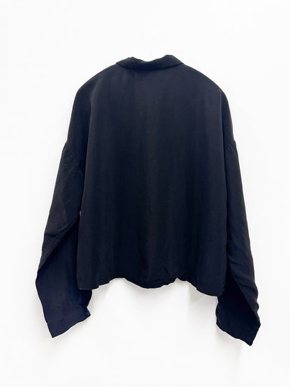 CUPRO BLOUSE / BLACK