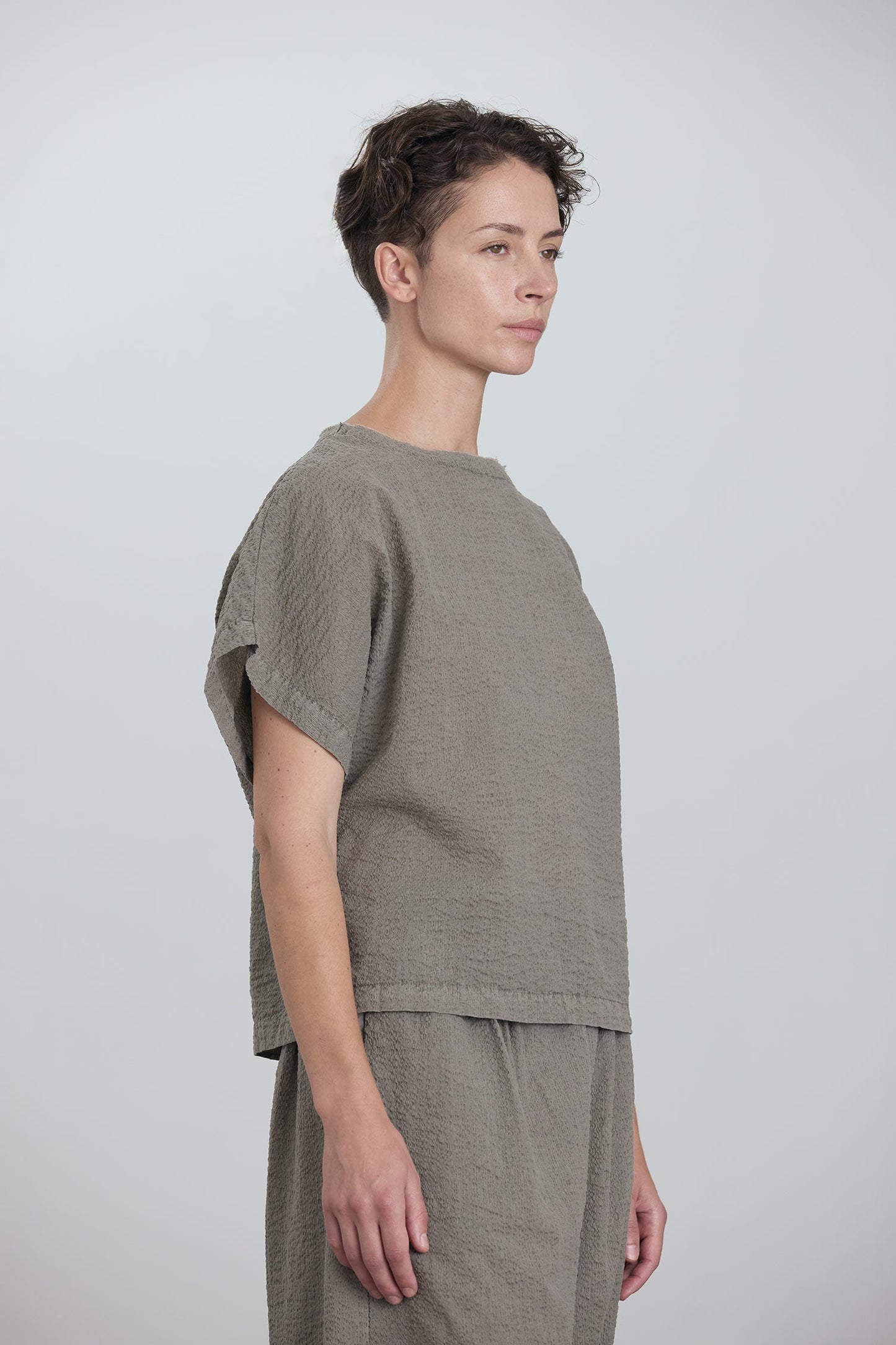 BOXED TOP / P. GREY