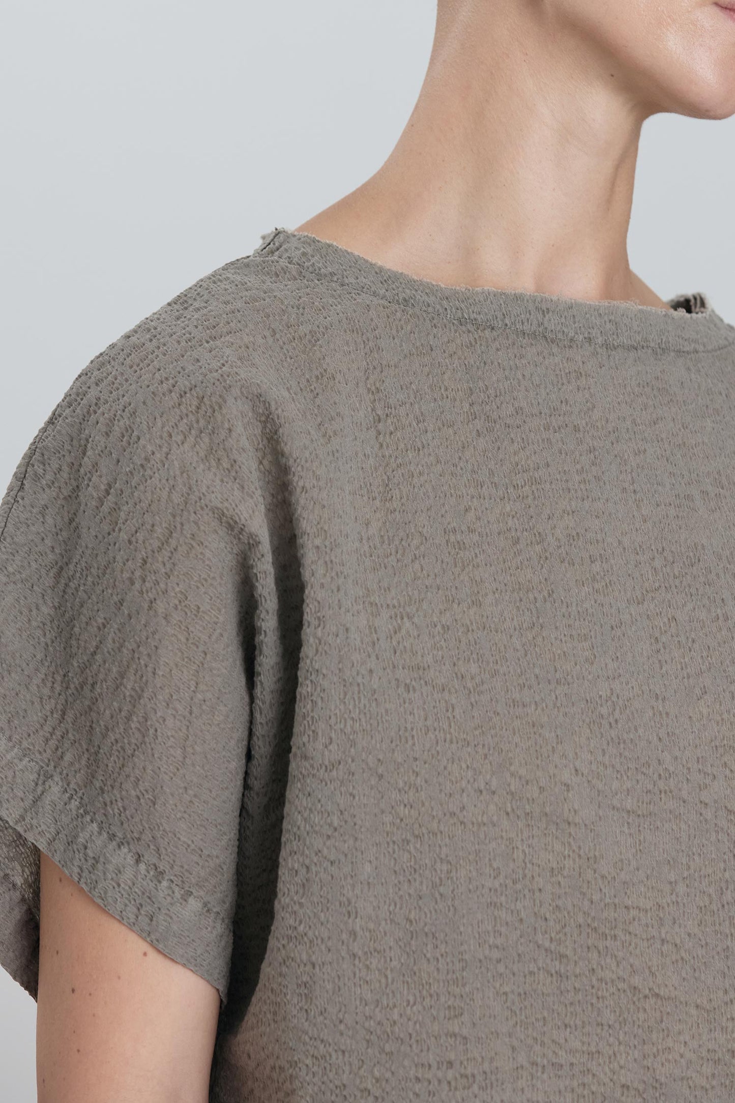 BOXED TOP / P. GREY