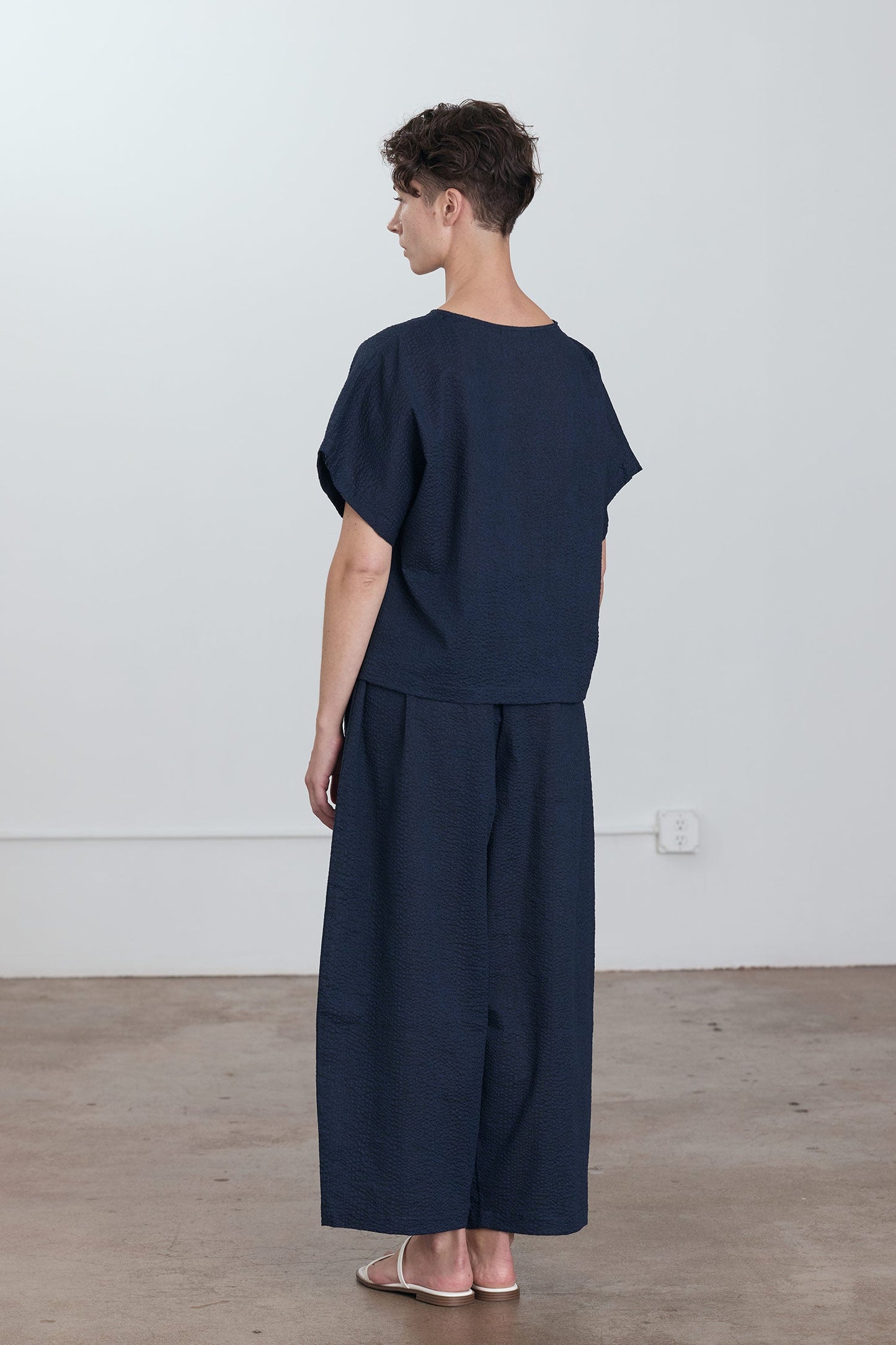WIDE PANTS / NAVY