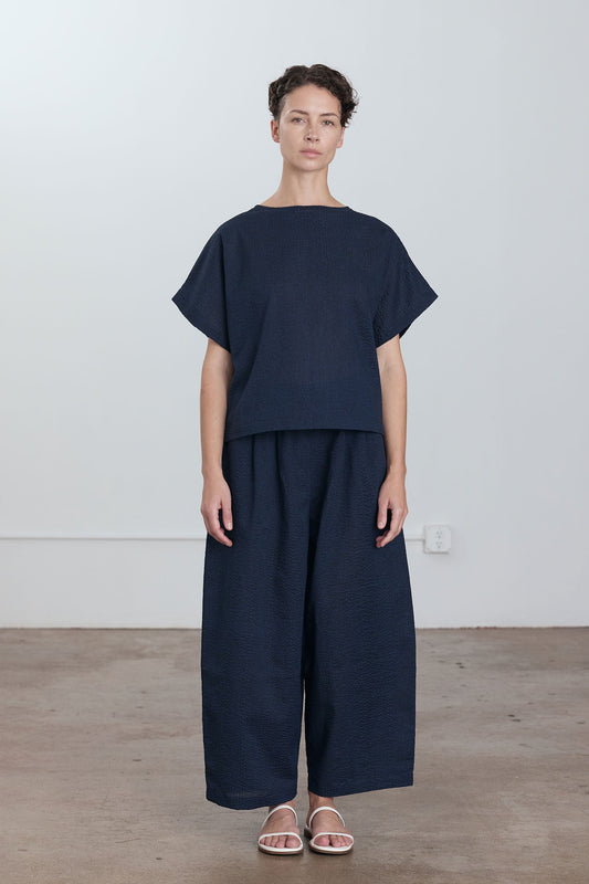 BOXED TOP / NAVY