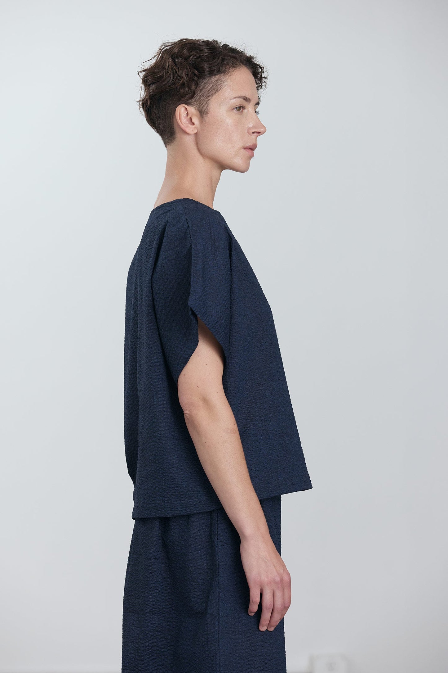 BOXED TOP / NAVY