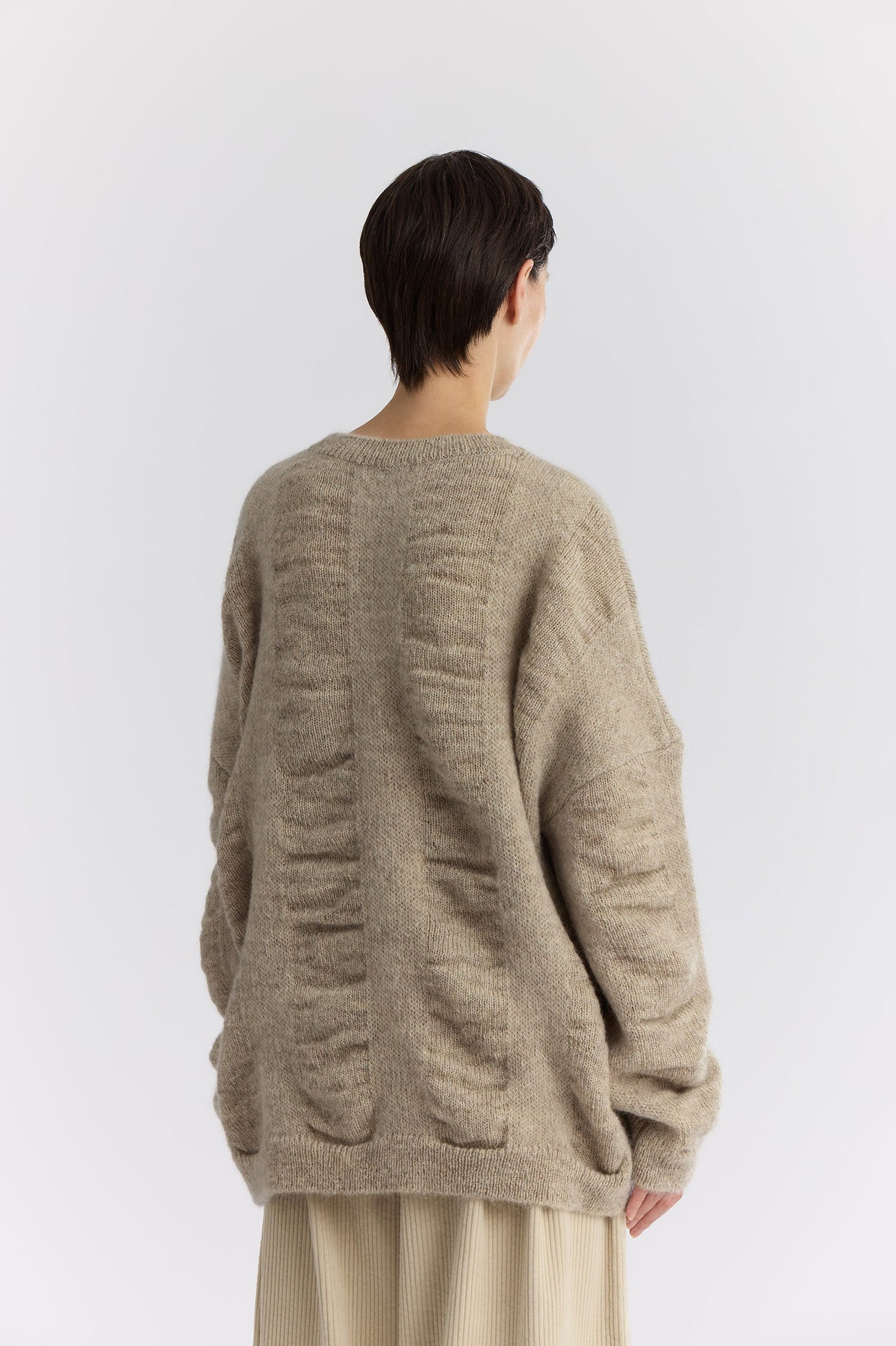 WATERFALL OVERSIZED SWEATER / NATURAL