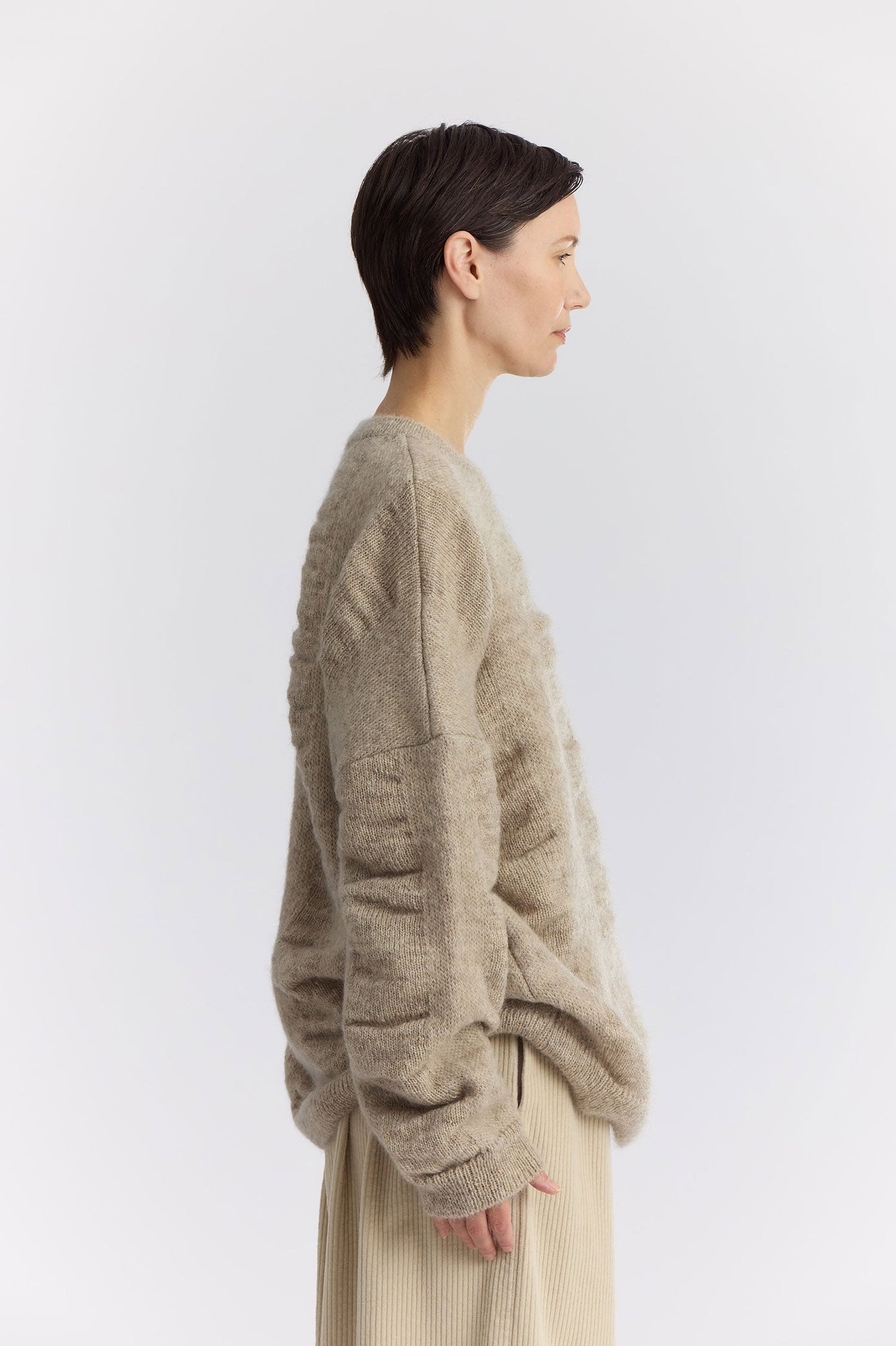 WATERFALL OVERSIZED SWEATER / NATURAL