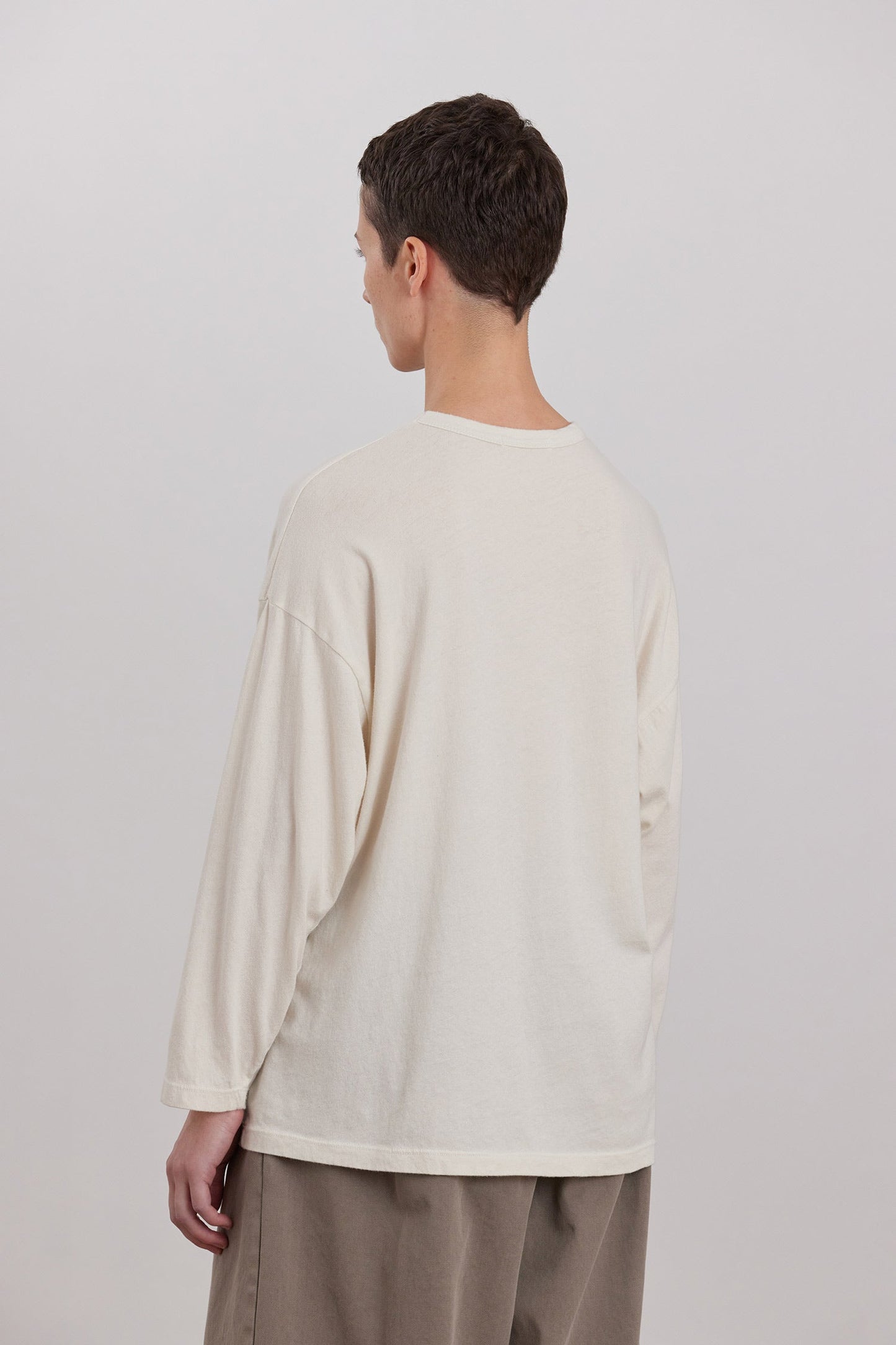 ORGANIC COTTON LOOSE FIT LONG SLEEVE / WHITE