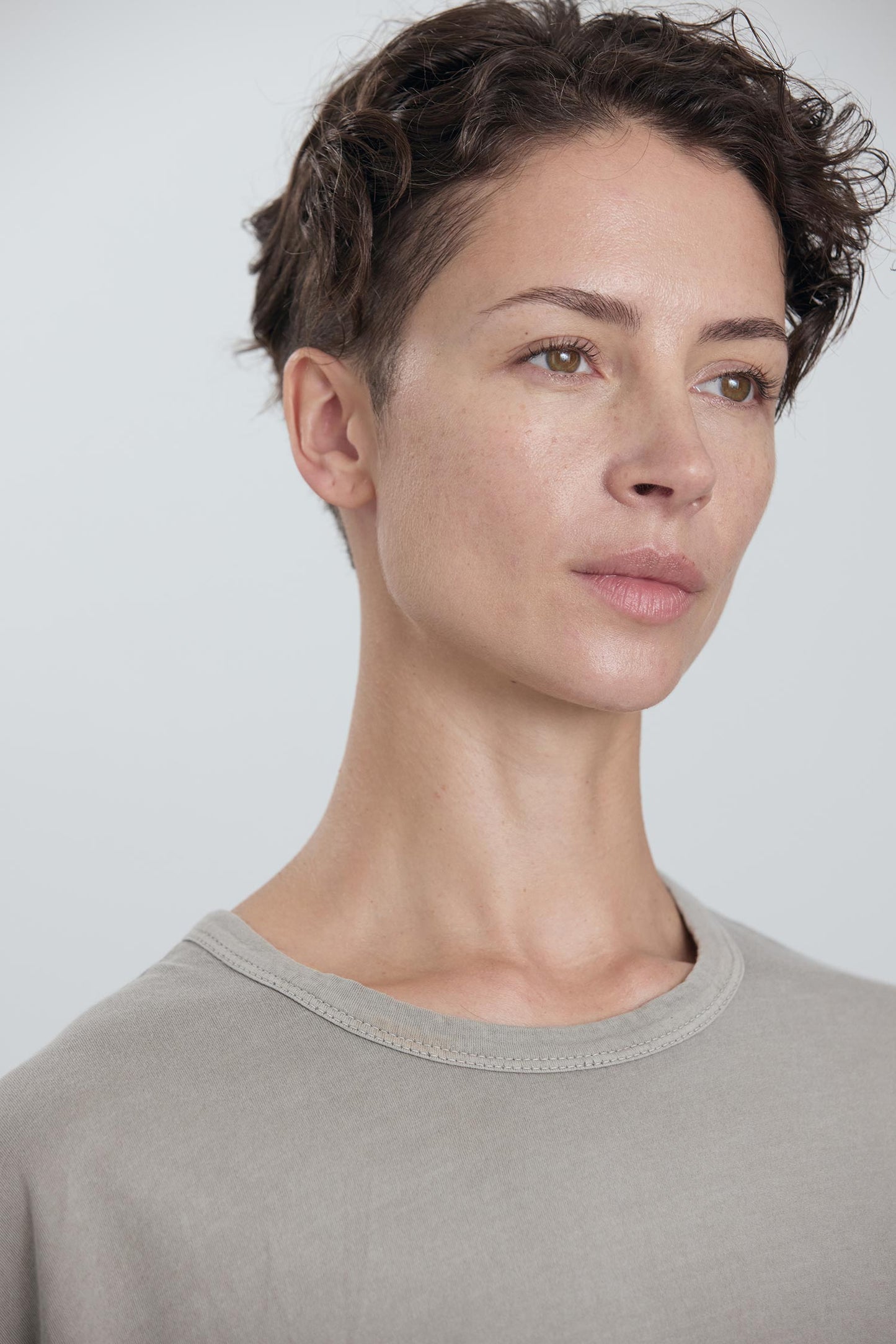 ORGANIC COTTON LONG TEE DRESS / GREY