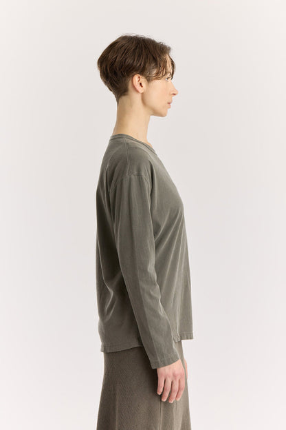 Regular Long Sleeve Tee / Slate
Basic crew neck
Regular silhouette
Soft fabric
100% Organic cotton jersey
Cold machine or hand wash, tumble dry low or dry flat, no bleach
Style Number: OC-RST25
Regular fit
Made in USA