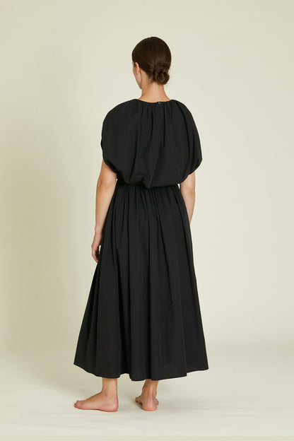 SHELL DRESS / BLACK / OCP-SHD10 (CONTRASTED STITCHES)