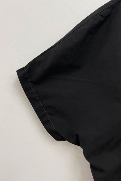 V-NECK TOP / BLACK / OCP-VT15 (CONTRASTED STITCHES)