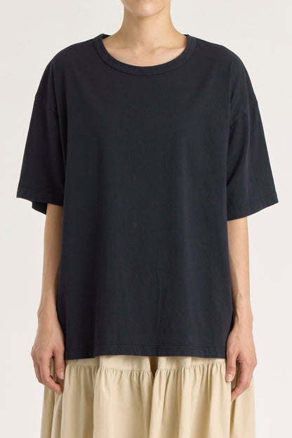 LOOSE SHORT SLEEVE TEE / BLACK / OR-LSS24