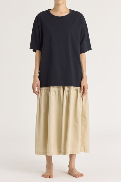LOOSE SHORT SLEEVE TEE / BLACK / OR-LSS24