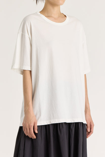 LOOSE SHORT SLEEVE TEE / WHITE