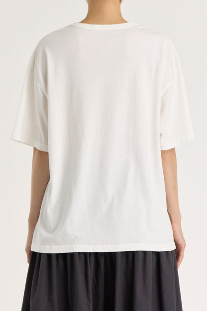 LOOSE SHORT SLEEVE TEE / WHITE