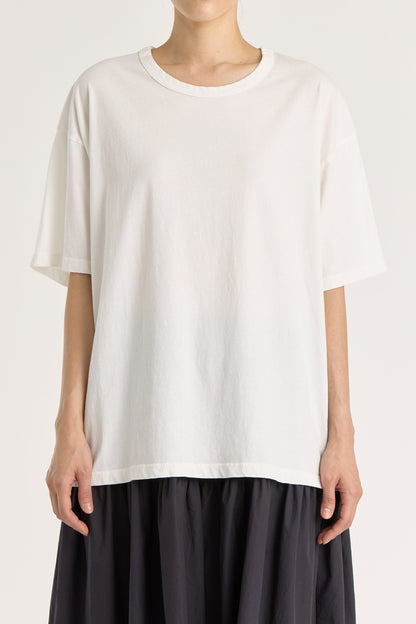 LOOSE SHORT SLEEVE TEE / WHITE