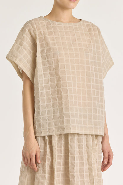 RIPPLE FINISH TOP / BEIGE / RC-BX20