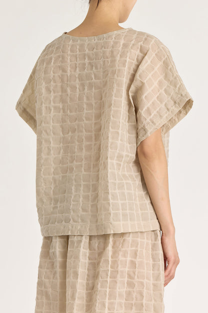 RIPPLE FINISH TOP / BEIGE / RC-BX20