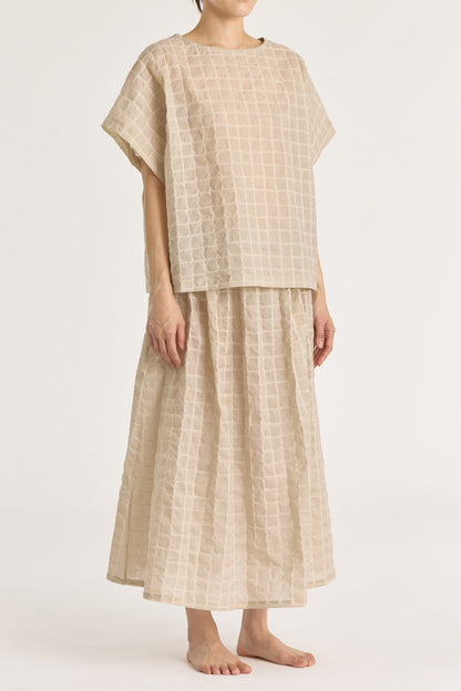 RIPPLE FINISH TOP / BEIGE / RC-BX20