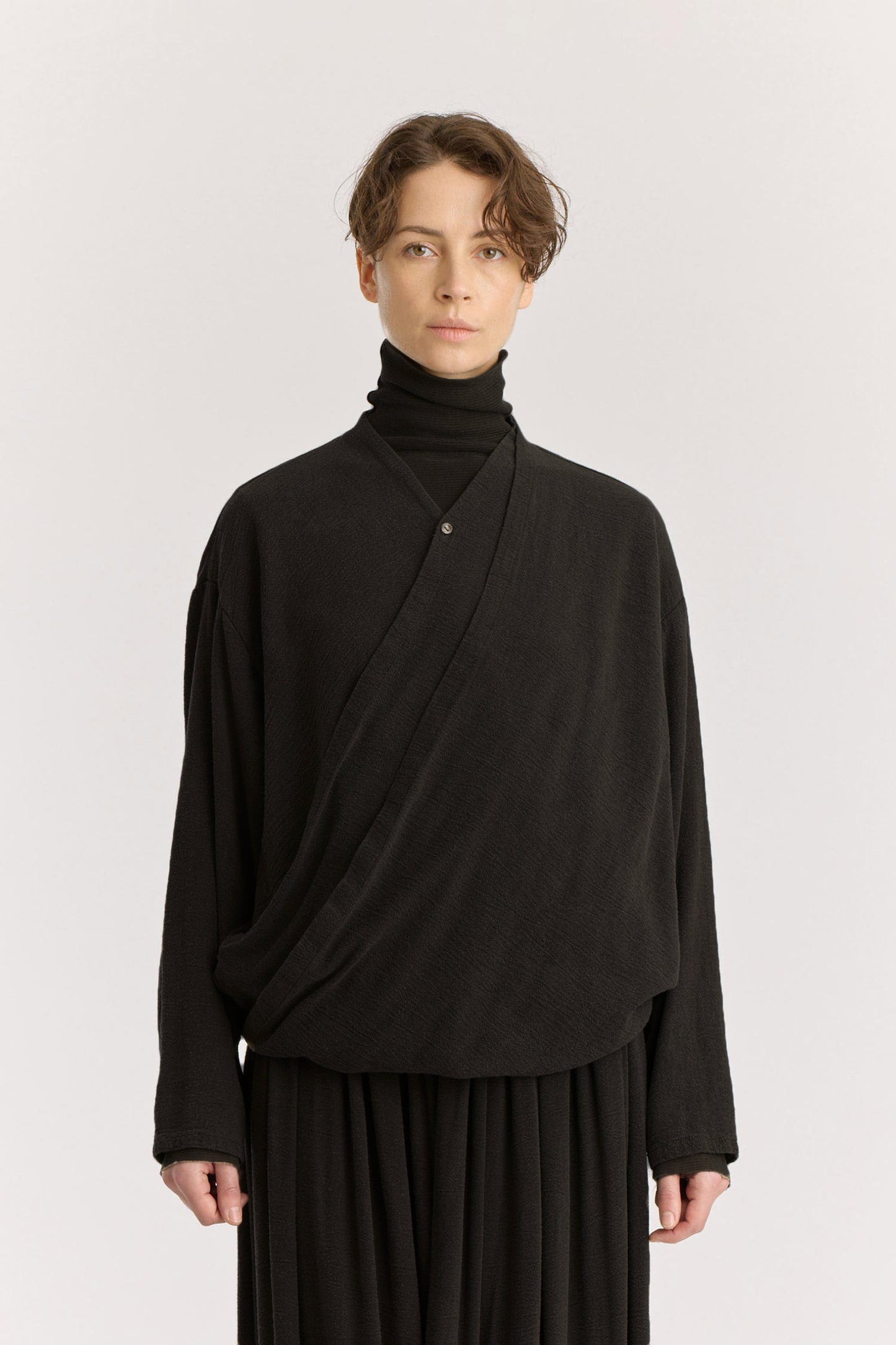 DRAPY SHIRTS / BLACK / RC-DPS01