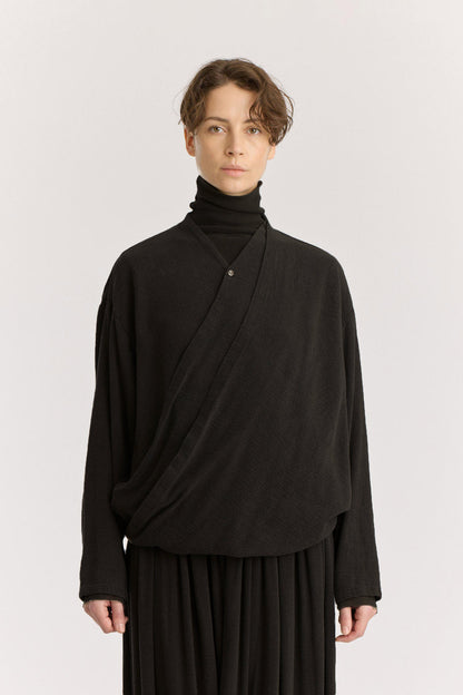 DRAPY SHIRTS / BLACK / RC-DPS01