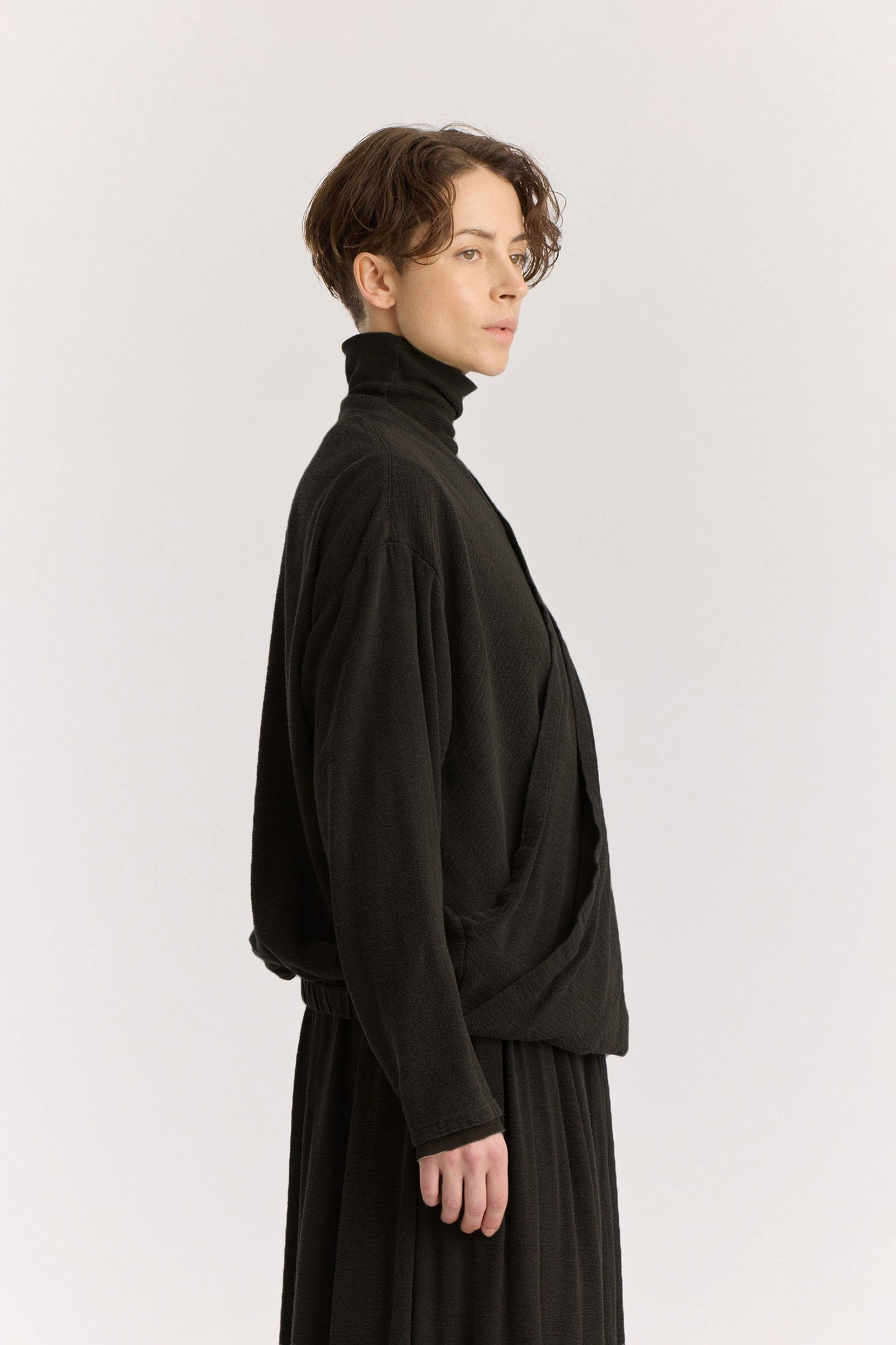 DRAPY SHIRTS / BLACK / RC-DPS01