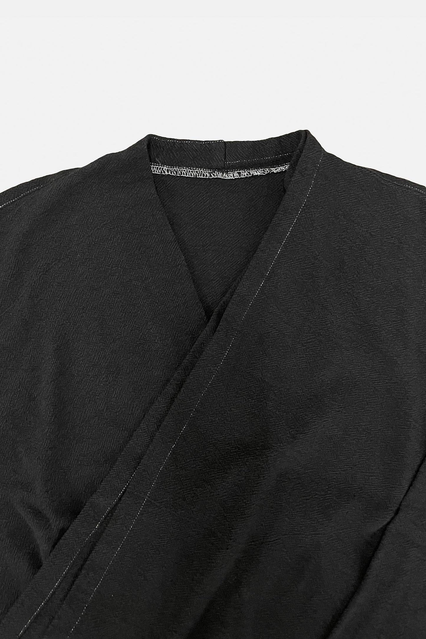 DRAPY SHIRTS / BLACK / RC-DPS01 (CONTRASTED STITCHES)
