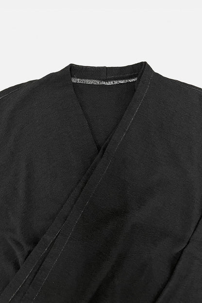 DRAPY SHIRTS / BLACK / RC-DPS01 (CONTRASTED STITCHES)
