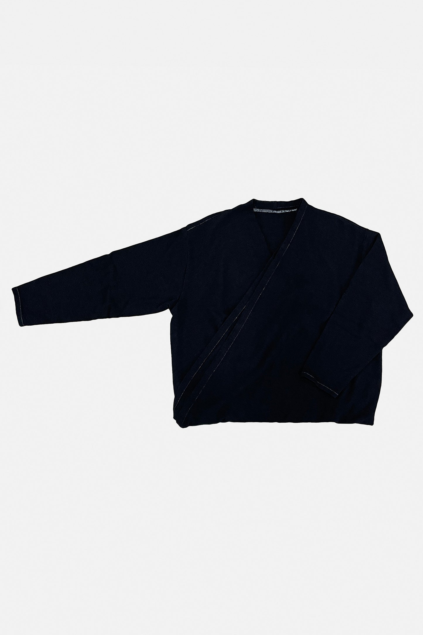 DRAPY SHIRTS / BLACK / RC-DPS01 (CONTRASTED STITCHES)