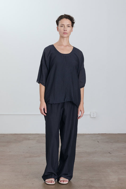 STRAIGHT PANTS / FADED BLACK