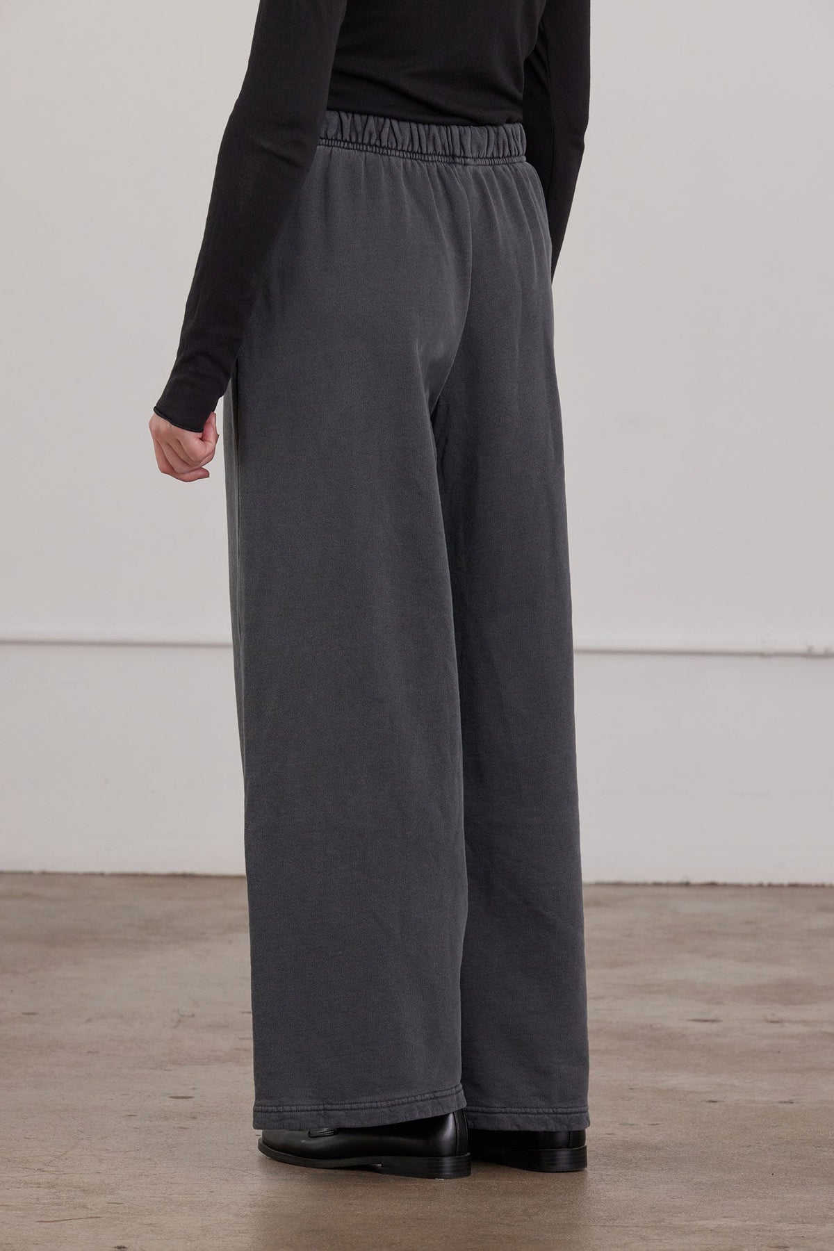 ORGANIC COTTON CASHMERE WIDE LONG SWEATPANTS / INDIGO