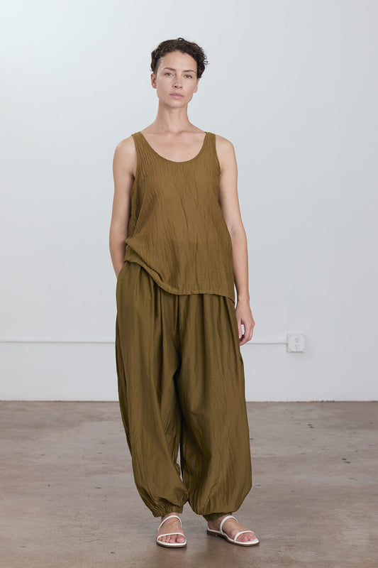 LOOSE TANK TOP / DK. OLIVE