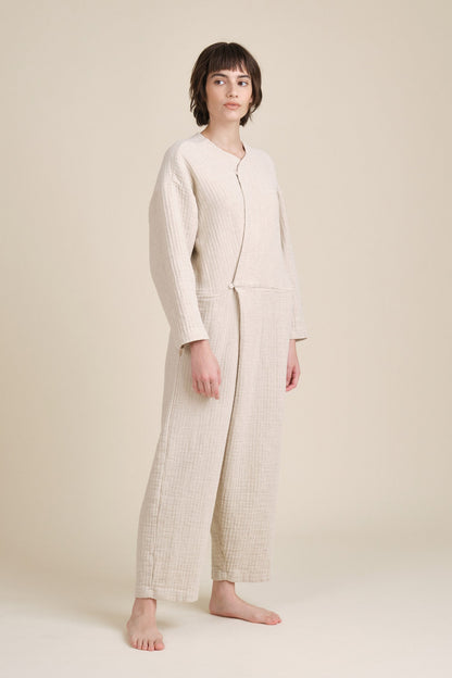 TIE JUMPSUIT / NATURAL / CL-TIJ08