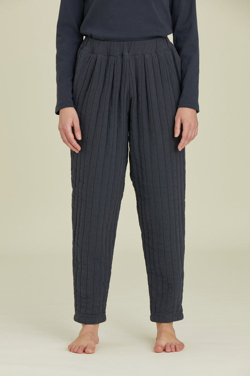 QUILTED EASY PANTS / DK. NAVY