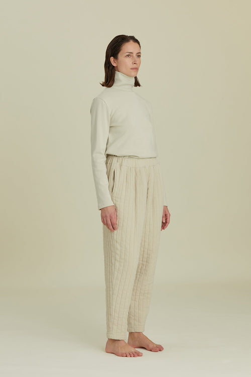 QUILTED EASY PANTS / IVORY