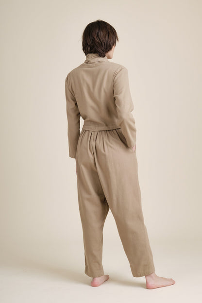 CROSSED JUMPSUIT / MOCHA / LF-CSJ24